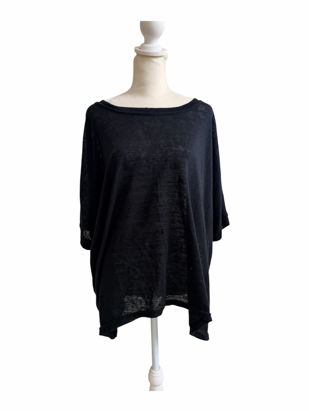 Halara Black Lightweight Women's Boatneck Top NWOT Size L